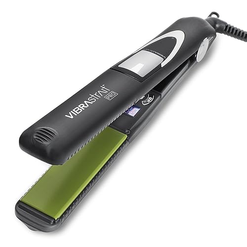 Vibrastrait Pro Vibrating Ceramic Tourmaline Ionic Flat Iron, 1-inch - Fast, Frizz-Free Ceramic Hair Straightener with Easy, Gentle Glide for Waves Beauty & Personal Care VIBRAstrait