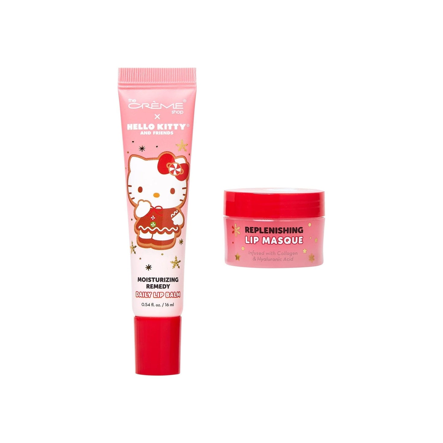 The Créme Shop x Hello Kitty and Friends Berry Merry Lip Duo - Lip Balm & Masque, Hydrating Lip Care Duo, Cruelty-Free, Paraben-Free, Sulfate-Free Beauty and Personal Care The Crème Shop