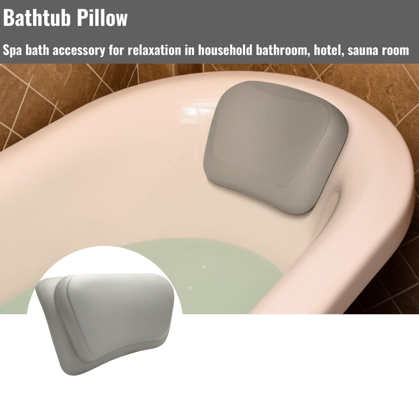 Luxury Bath Pillow with Suction Cups for Tub Comfort and Neck Support Beauty and Personal Care Syyavrrta