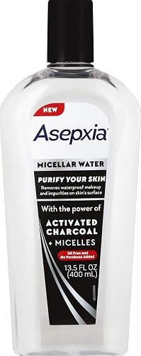 Asepxia Micellar Water with Activated Charcoal + Micellles, 13.5 Fl Oz Beauty & Personal Care Asepxia