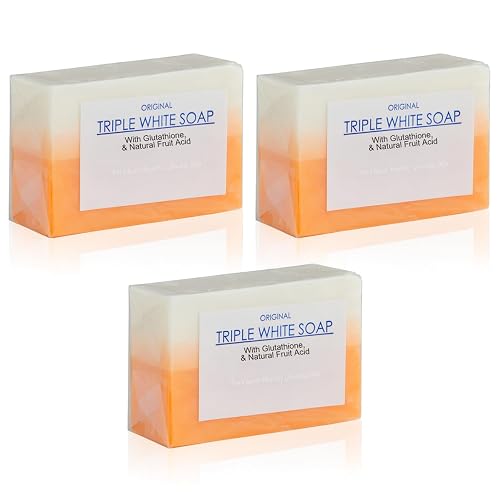 Triple Action Radiance Soap Bar - Cold-Processed Deep Cleansing & Exfoliating Formula for Face and Body - Reduces Uneven Skin Texture - Nourishing Beauty & Personal Care Relumins