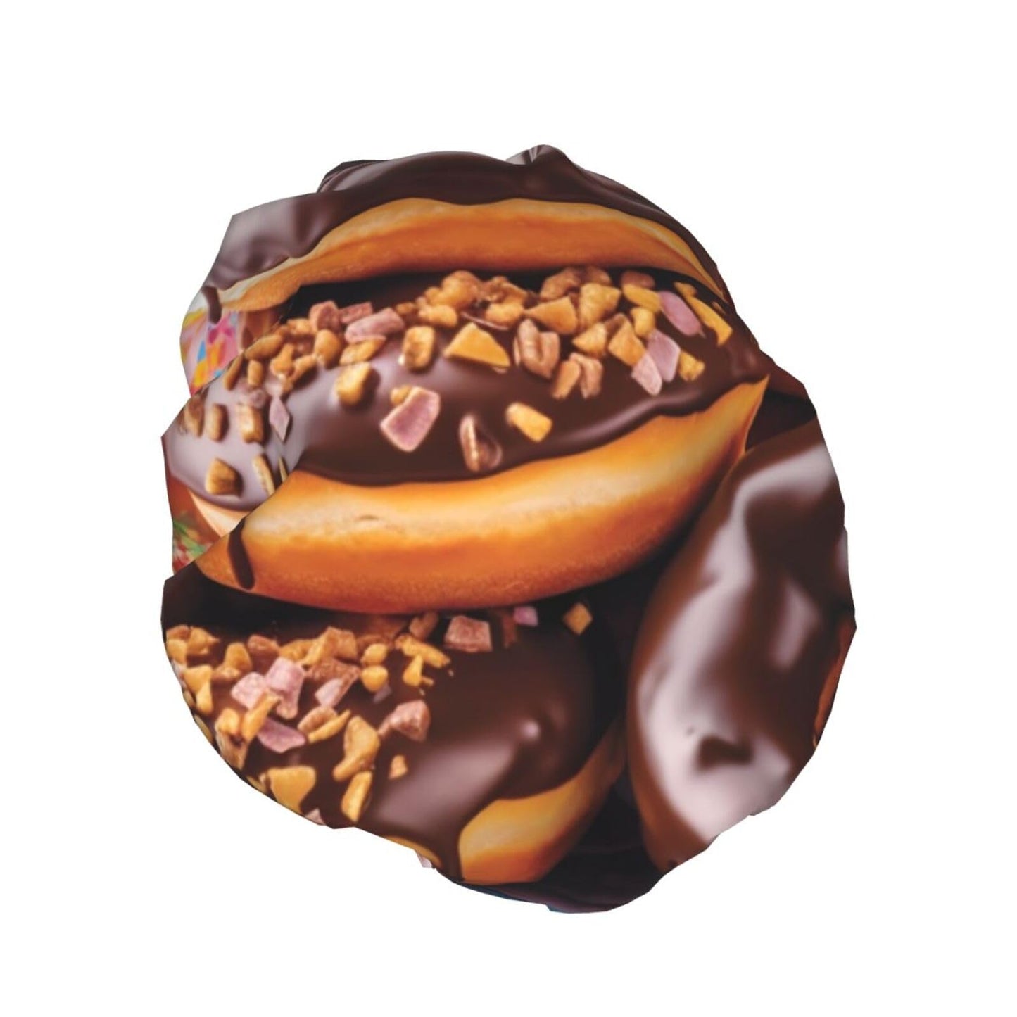 Donuts Chocolate Shower Cap for Women Men Large Reusable Shower Bonnet Double-Layer Waterproof Bath Caps Elastic Band Hair Hat for All Hairstyles Beauty and Personal Care BWLHJKE