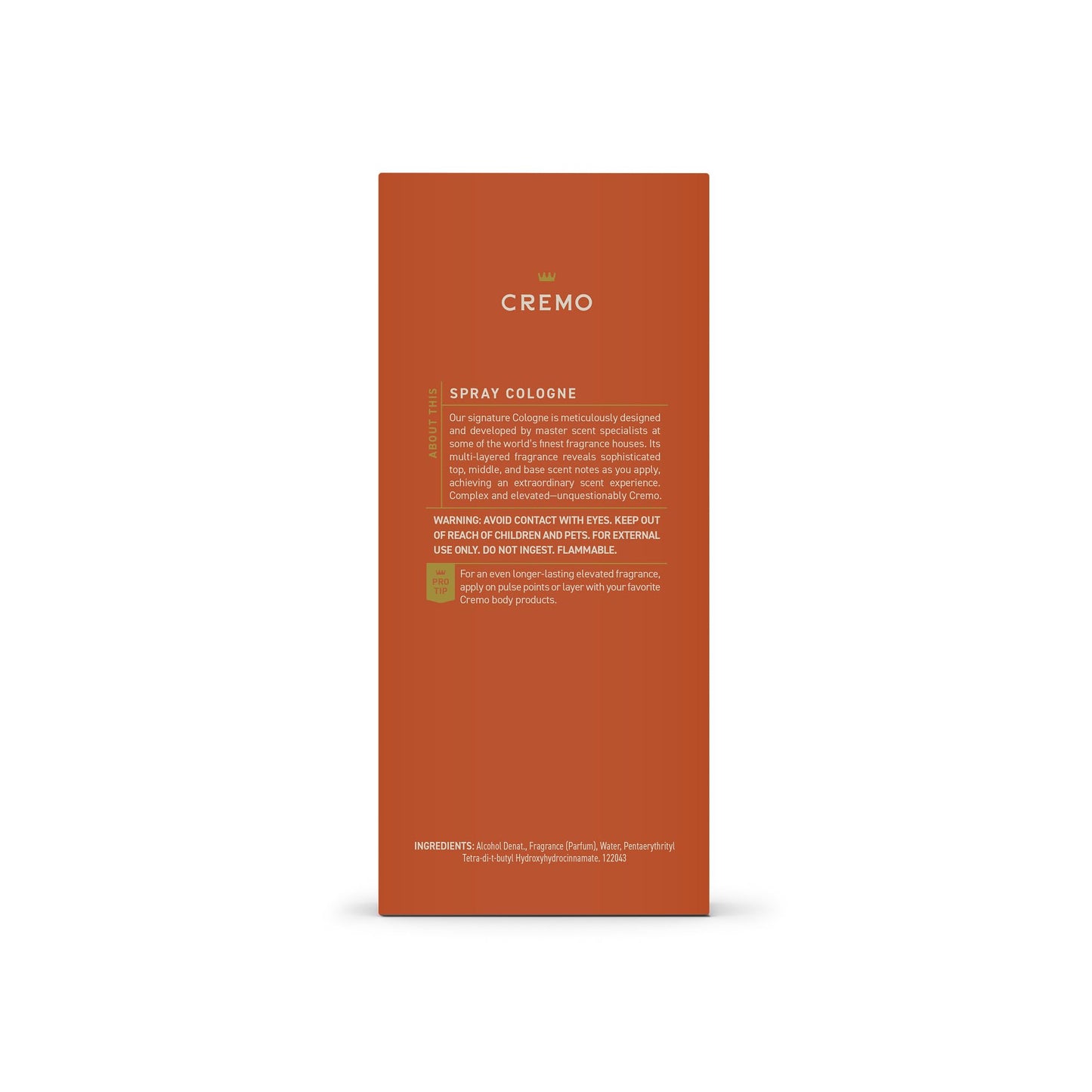 Cremo Cologne For Men - Golden Amber Mens Cologne Spray, A Combination of Red Currant, Pineapple, Ambergris and Moss, Multi-Layered Signature Men's Beauty & Personal Care Cremo