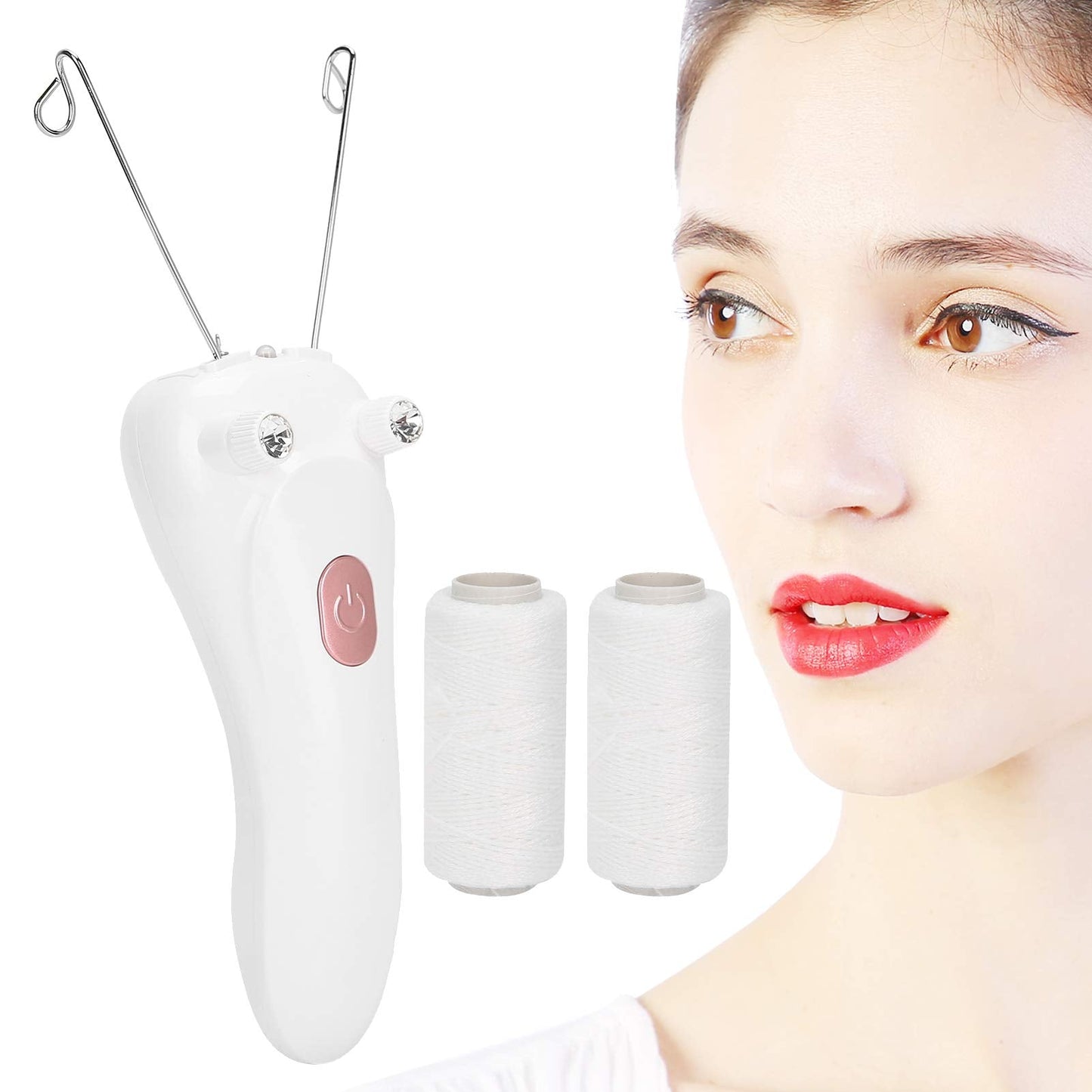 Cordless Electric Facial Threading Hair Removal for Women, Rechargeable Facial Cotton Threading Hair Shaver Hair Removal Beauty Epilator Trimmer Beauty and Personal Care YUYTE