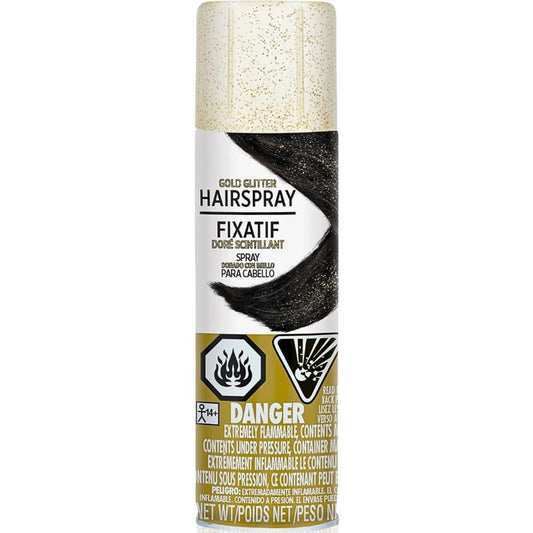 Hypo-Allergenic Glitter Gold Hair Spray - 3 oz. - Perfect Party Accessory, 1 Pc. Beauty & Personal Care Amscan