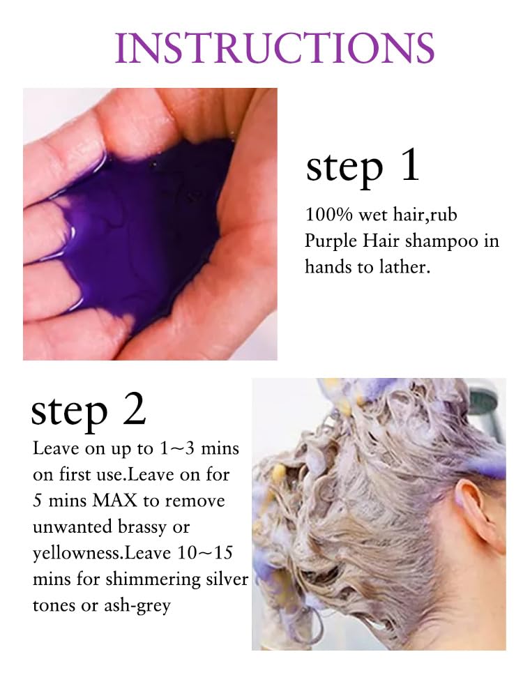 YOGI CARE Professional Toning Purple,Shampoo and Conditioner Set for Blonde Hair, Smooth Soft and Shine, 300ml Each Beauty & Personal Care YOGI CARE