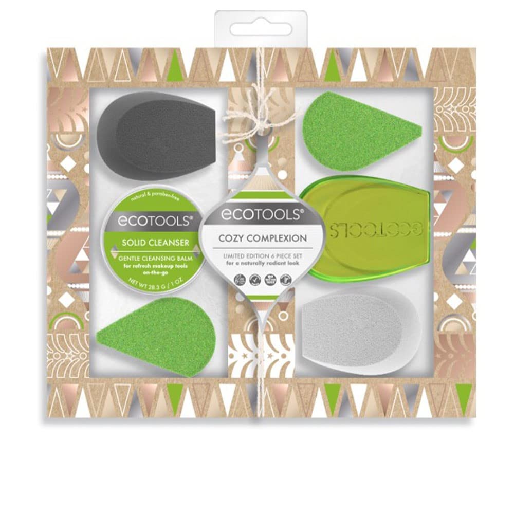 Ecotools Beauty Makeup Sponge Set, 4 Blenders, With Sponge and Brush Cleaner, Includes Travel Accessory Case Beauty & Personal Care EcoTools