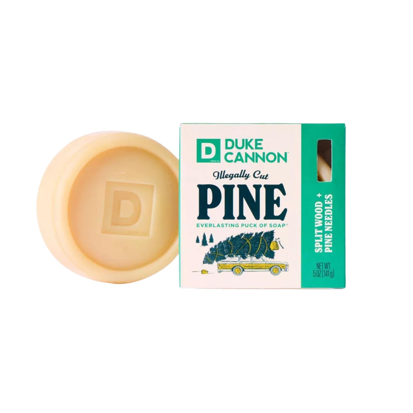 Duke Cannon Illegally Cut Pine Soap for Men - Split Wood + Pine Needles Scent, Long-Lasting Puck of Soap, 10 oz Bar Beauty & Personal Care Duke Cannon Supply Co.