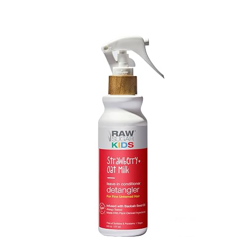 Raw Sugar, Kids Conditioning Detangler, Strawberry, Oat Milk, 6 Fl Oz Beauty & Personal Care RAW SUGAR
