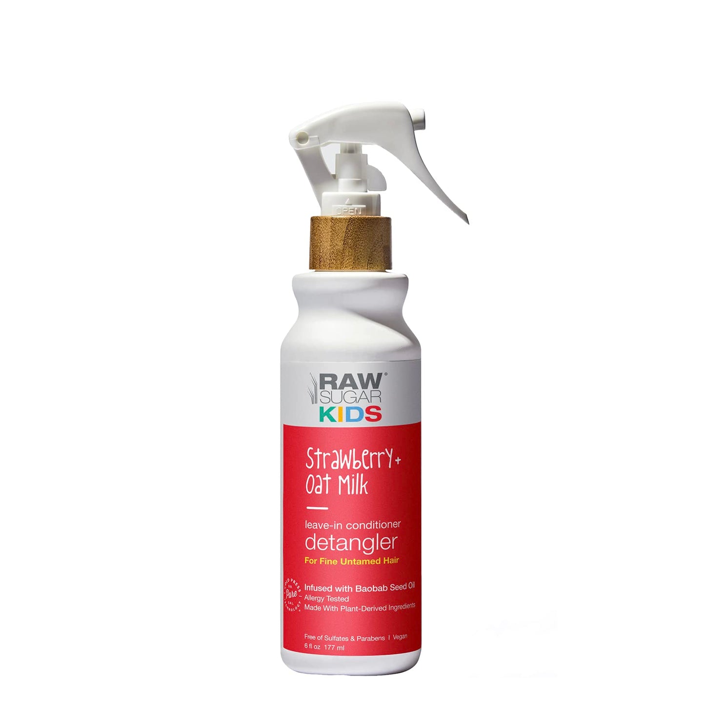 Raw Sugar, Kids Conditioning Detangler, Strawberry, Oat Milk, 6 Fl Oz Beauty & Personal Care RAW SUGAR