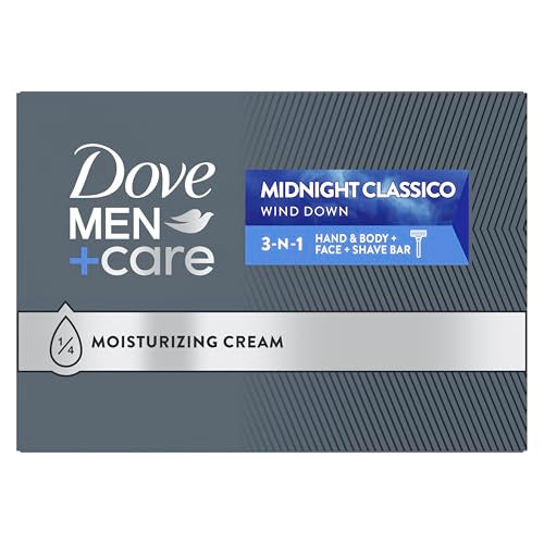 DOVE MEN + CARE Hand & Body Face + Shave Bar Midnight Classico 10 count For Hydrated, Smooth Skin 3.75 oz Beauty & Personal Care DOVE MEN + CARE