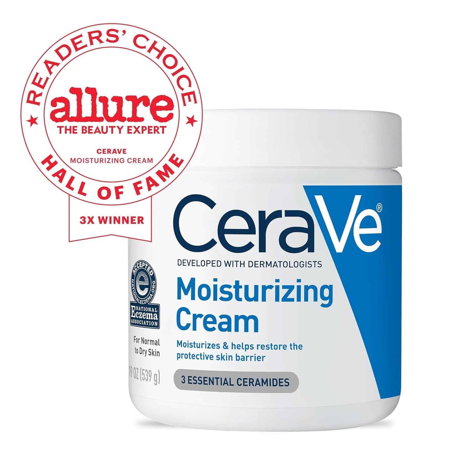 CeraVe Moisturizing Cream, Body and Face Moisturizer for Dry Skin, Body Cream with Hyaluronic Acid and Ceramides, Daily Moisturizer, Oil-Free Beauty and Personal Care CeraVe