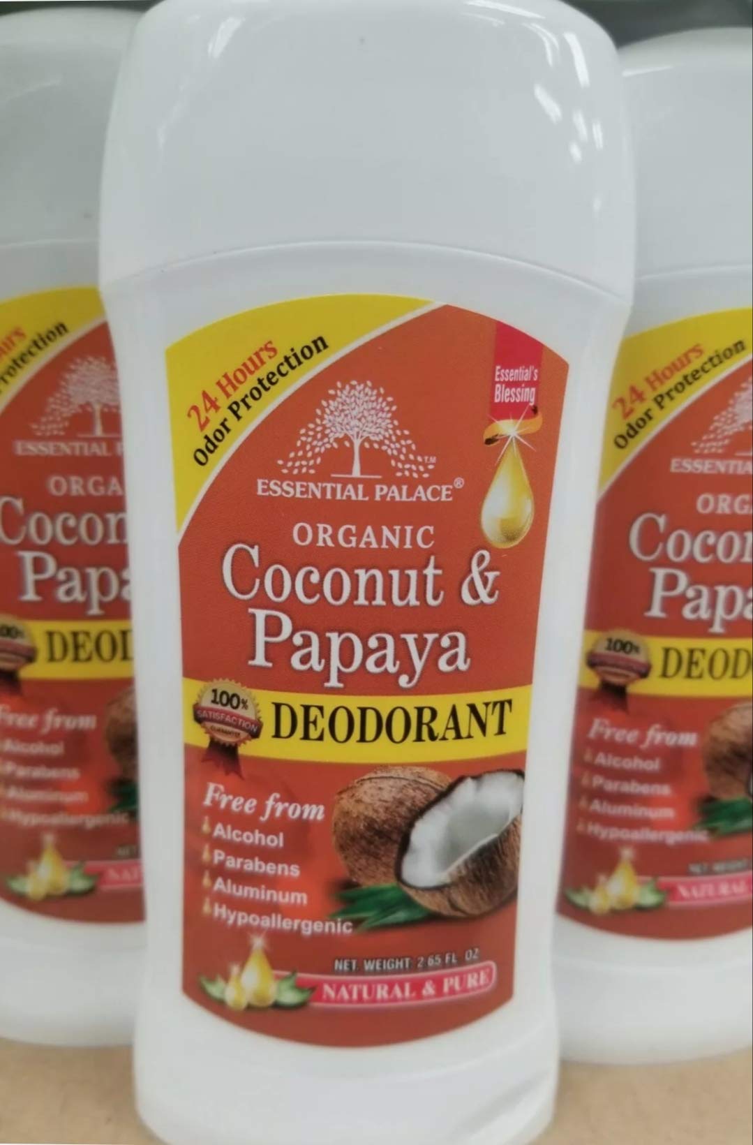 Essential Palace Coconut & Papaya Deodorant Stick, Unisex, 2.65 Fl Oz Beauty and Personal Care Essential Palace
