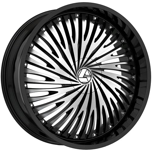Azara AZA-526 20x8.5 5x112 5x114.3 +35 Cb 74.1 Gloss Black & Machined Beauty & Personal Care Azara