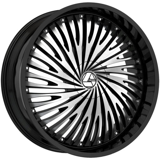 Azara AZA-526 20x8.5 5x112 5x114.3 +35 Cb 74.1 Gloss Black & Machined Beauty & Personal Care Azara