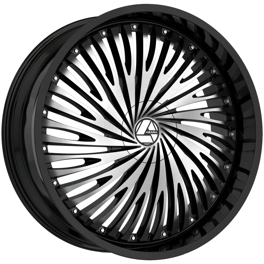 Azara AZA-526 22x8.5 5x112 5x114.3 +38 Cb 74.1 Gloss Black & Machined Beauty & Personal Care Azara