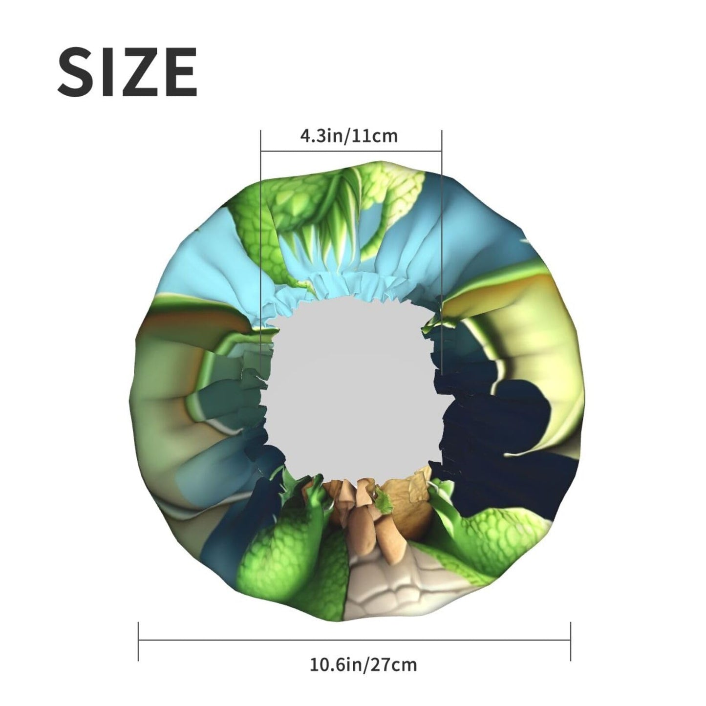 Dragon cute Shower Cap for Women Men Large Reusable Shower Bonnet Double-Layer Waterproof Bath Caps Elastic Band Hair Hat for All Hairstyles Beauty and Personal Care BWLHJKE