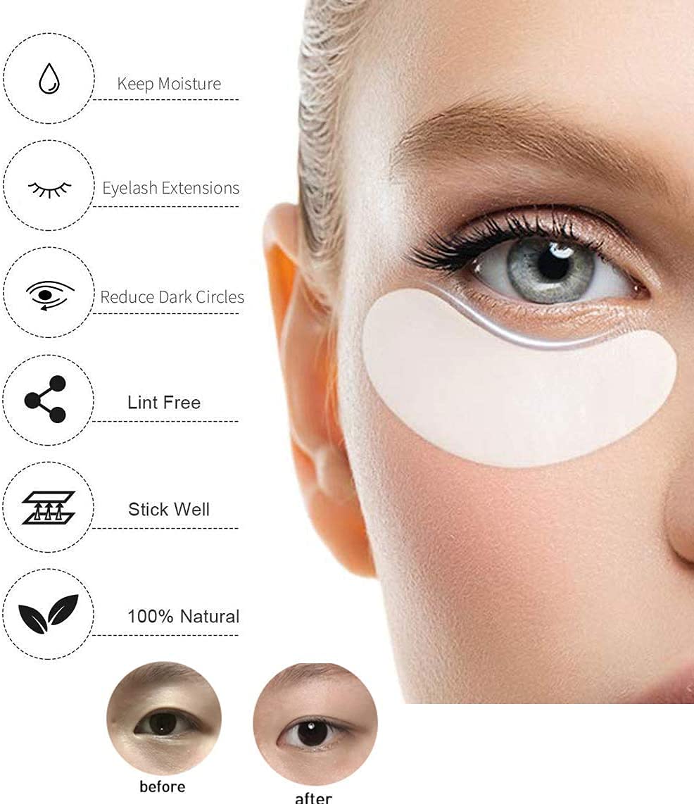 Chargenyang Eyelash Extension Gel Patches Kit Under Eye Gel Pads Eyelash Extension Pads Lint Free False Eyelash Lash Extension Makeup Eye Gel Patches Beauty & Personal Care Chargenyang