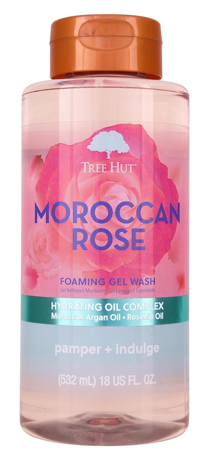 Tree Hut Moroccan Rose Nourishing & Moisturizing Foaming Gel Wash, 18 oz., Hydrating Beauty & Personal Care Tree Hut