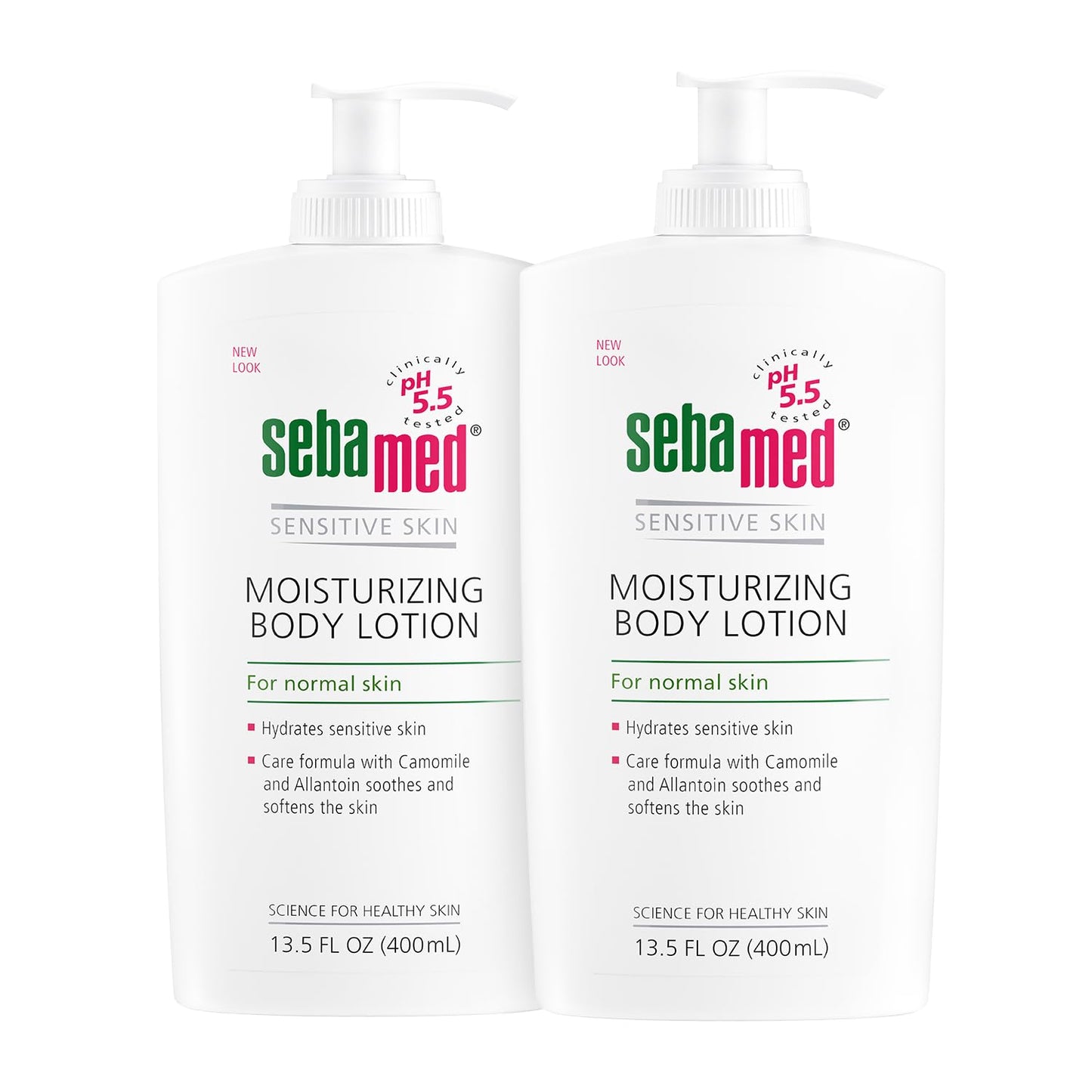 Sebamed Moisturizing Body Lotion for Normal and Sensitive Skin 13.50 Fl oz (400mL) with Pump Pack of 2 Beauty & Personal Care SEBAMED