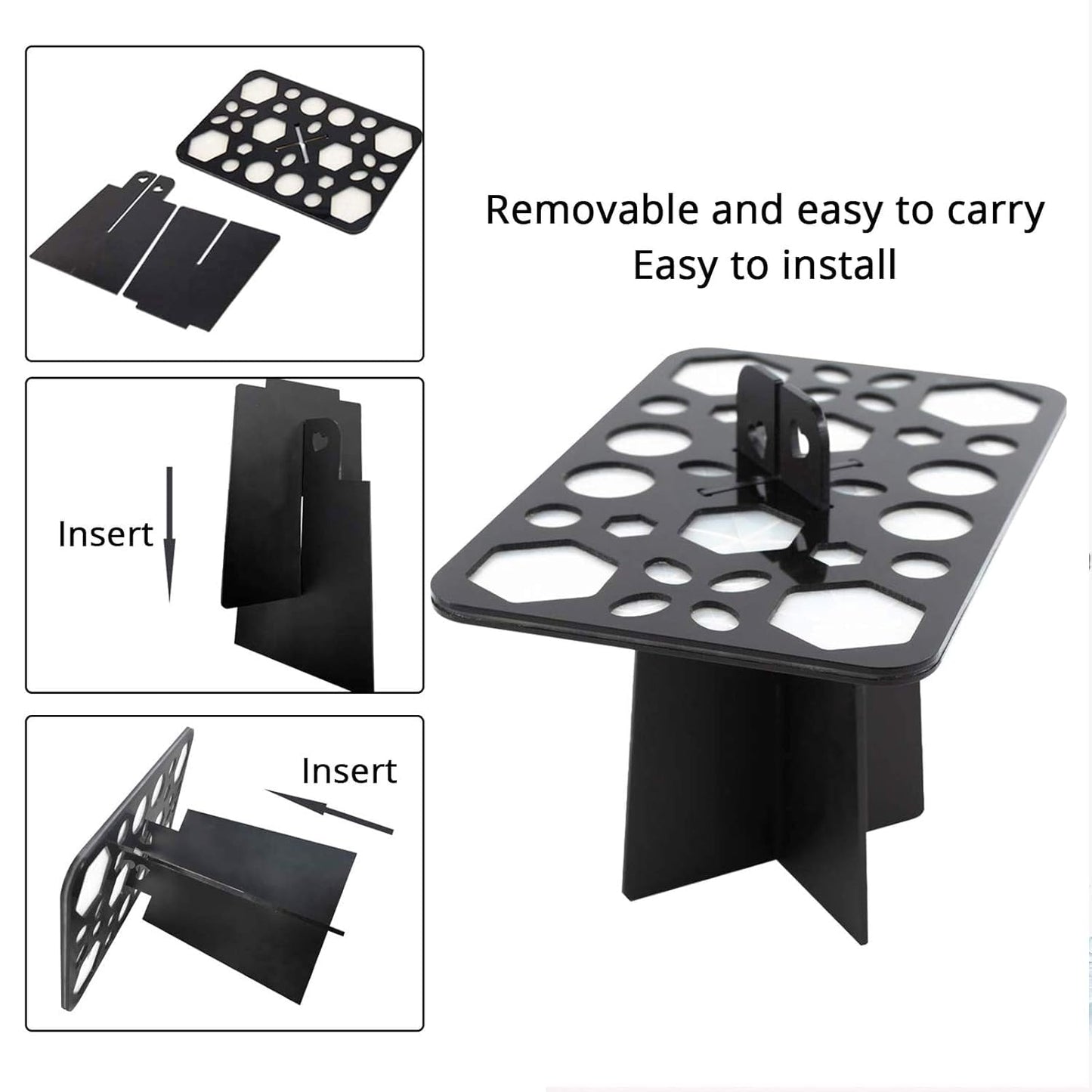 BEAKEY Make up Brush Drying Rack, Collapsible Makeup Brush Holder 28 Holes Makeup Brush Dryer Stand - Black Beauty & Personal Care BEAKEY