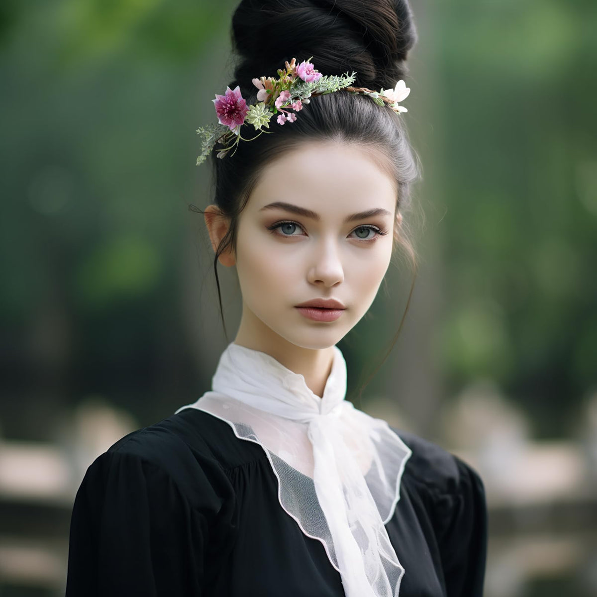 LLinfflr Vine Flower Crown Boho Headband Floral Halo Headpiece Rosy Prom