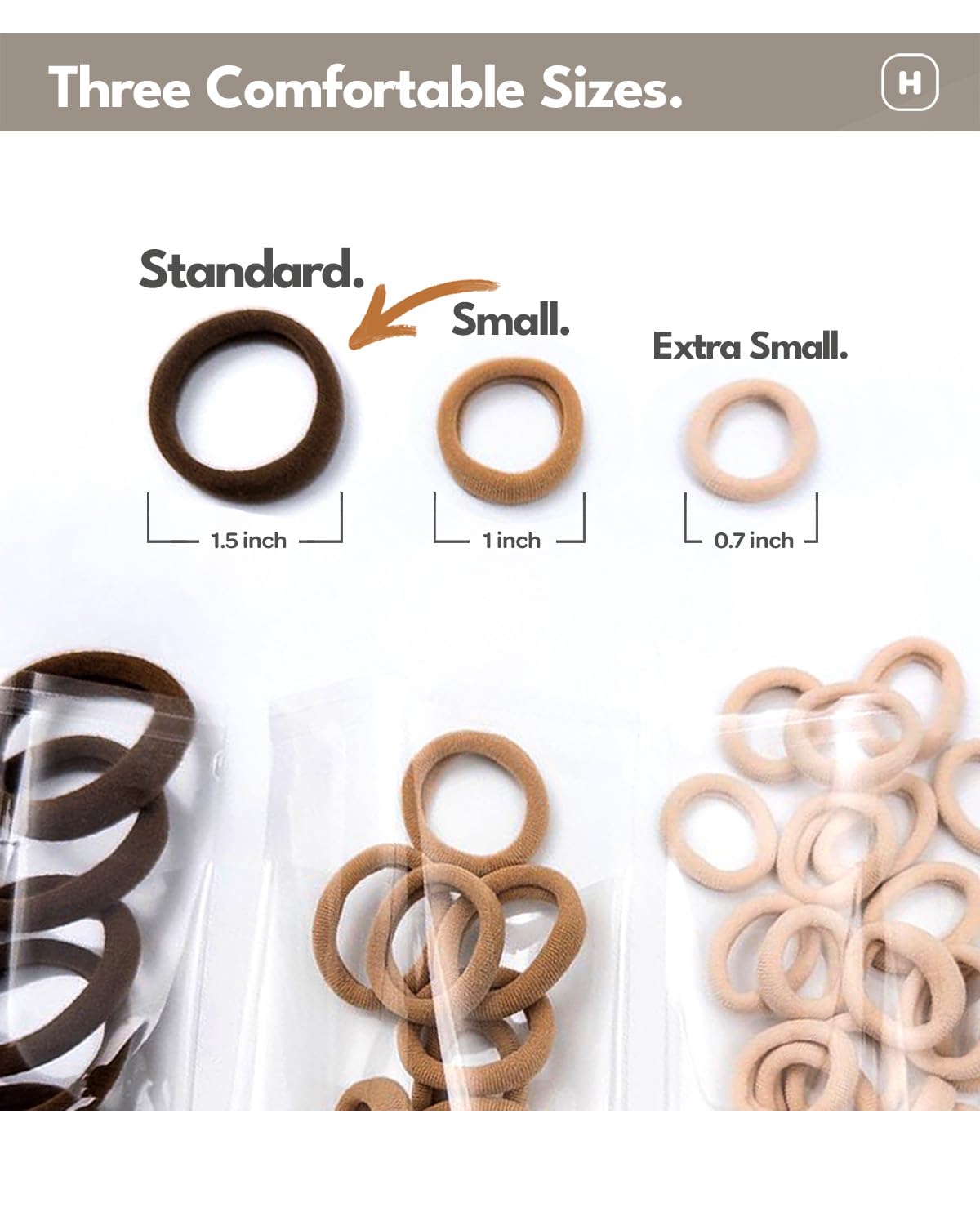 Cyndibands Seamless Hair Ties - Blonde - Gentle Hair Ties No Damage, Standard Size 1.5 Inch, Soft and Stretchy Nylon Fabric Ponytail Holders - 12 Beauty and Personal Care Cyndibands