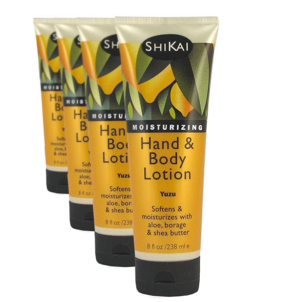 ShiKai Yuzu Hand & Body Lotion (8oz, Pack of 4) | Daily Moisturizing Skincare for Dry and Cracked Hands | With Aloe Vera & Vitamin E Beauty & Personal Care ShiKai