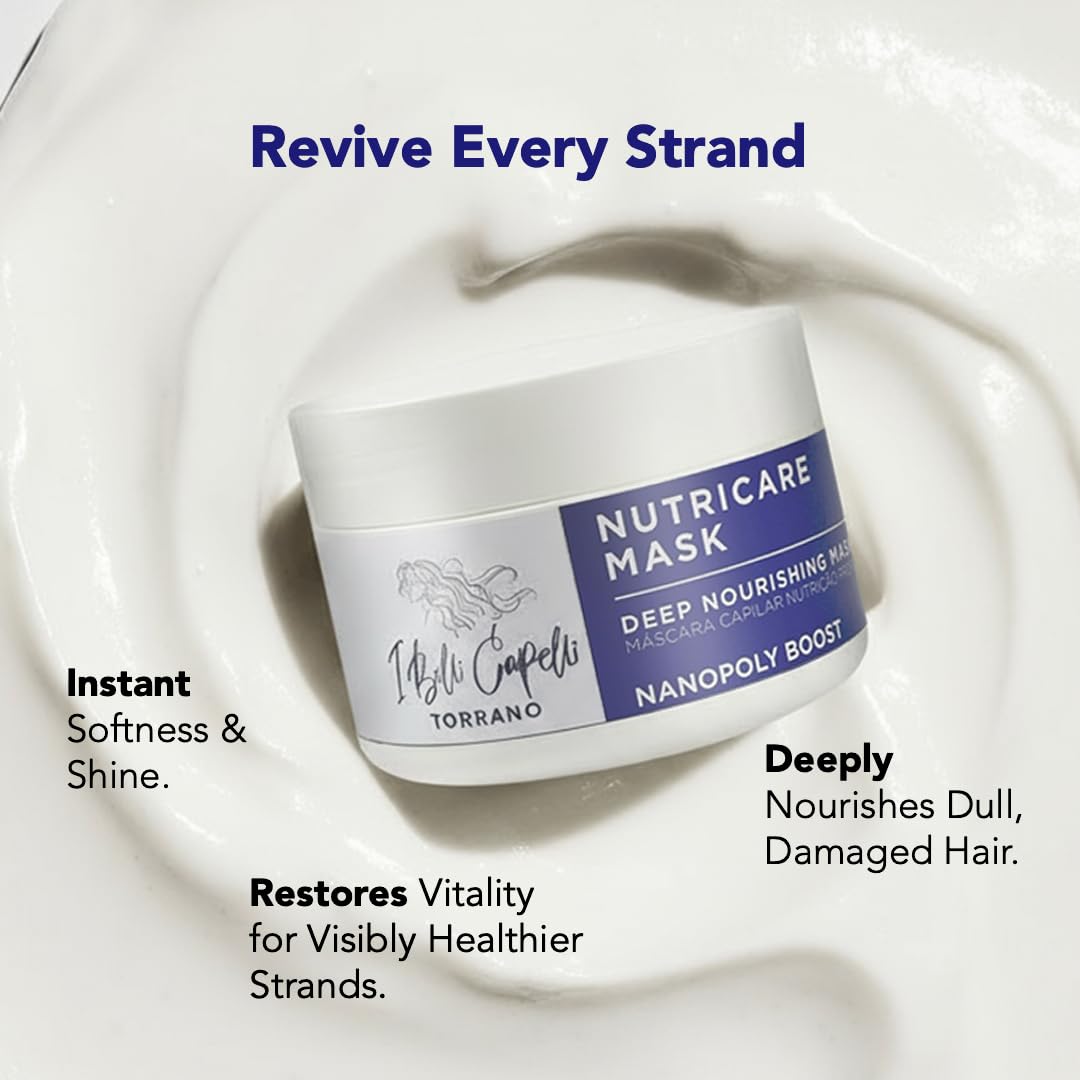 I Belli Capelli Torrano NutriCare Shampoo, Conditioner & Hair Mask Set - Strengthens, Nourishes & Moisturizes Dry, Damaged or Color-Treated Hair Beauty & Personal Care I Belli Capelli