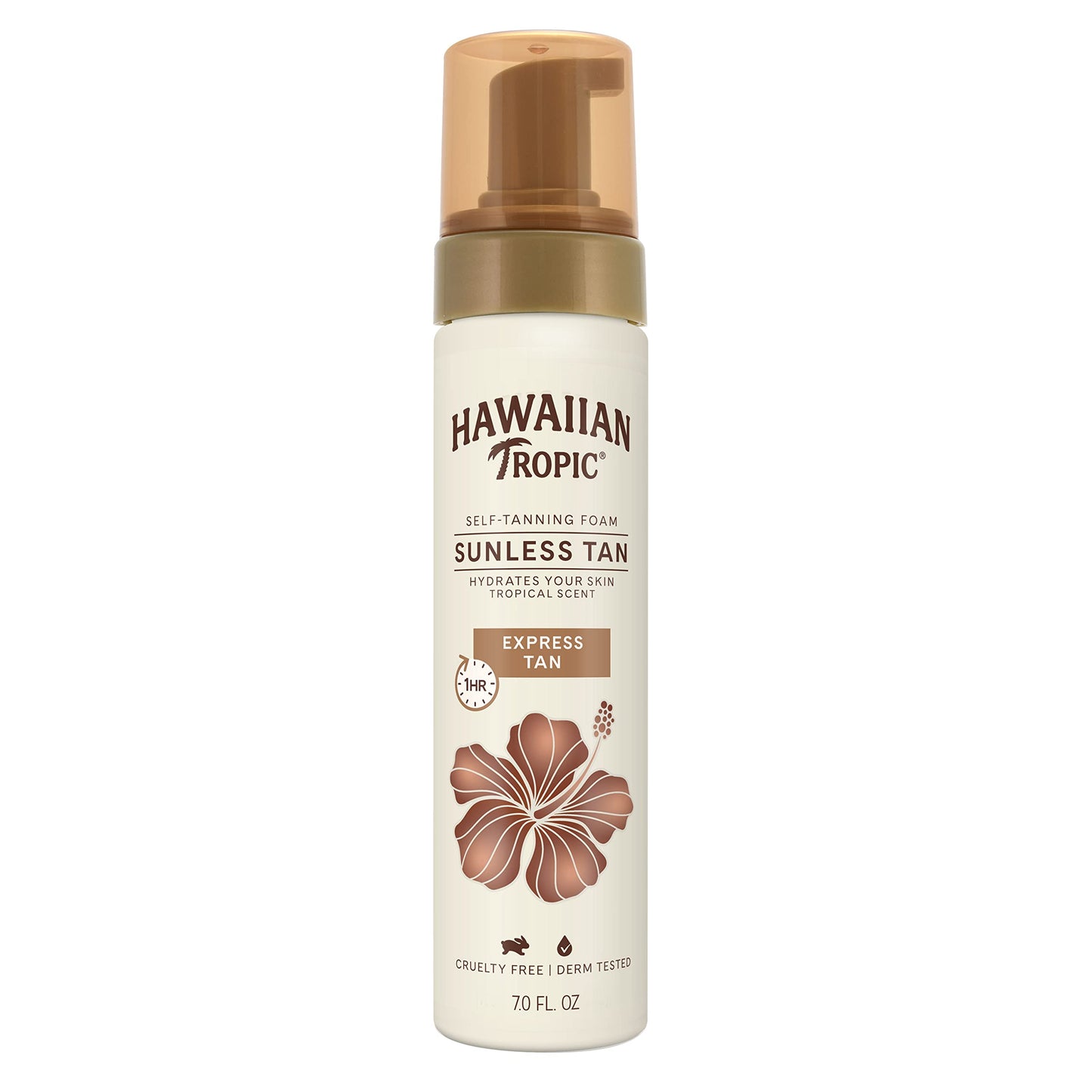 Hawaiian Tropic Sunless Tan 1 Hr. Express Self-Tanning Foam, 7oz | Express Tan, 1 Hour Self Tanner, Sunless Tanner, Sunless Tanning Foam, 7oz Beauty & Personal Care Hawaiian Tropic
