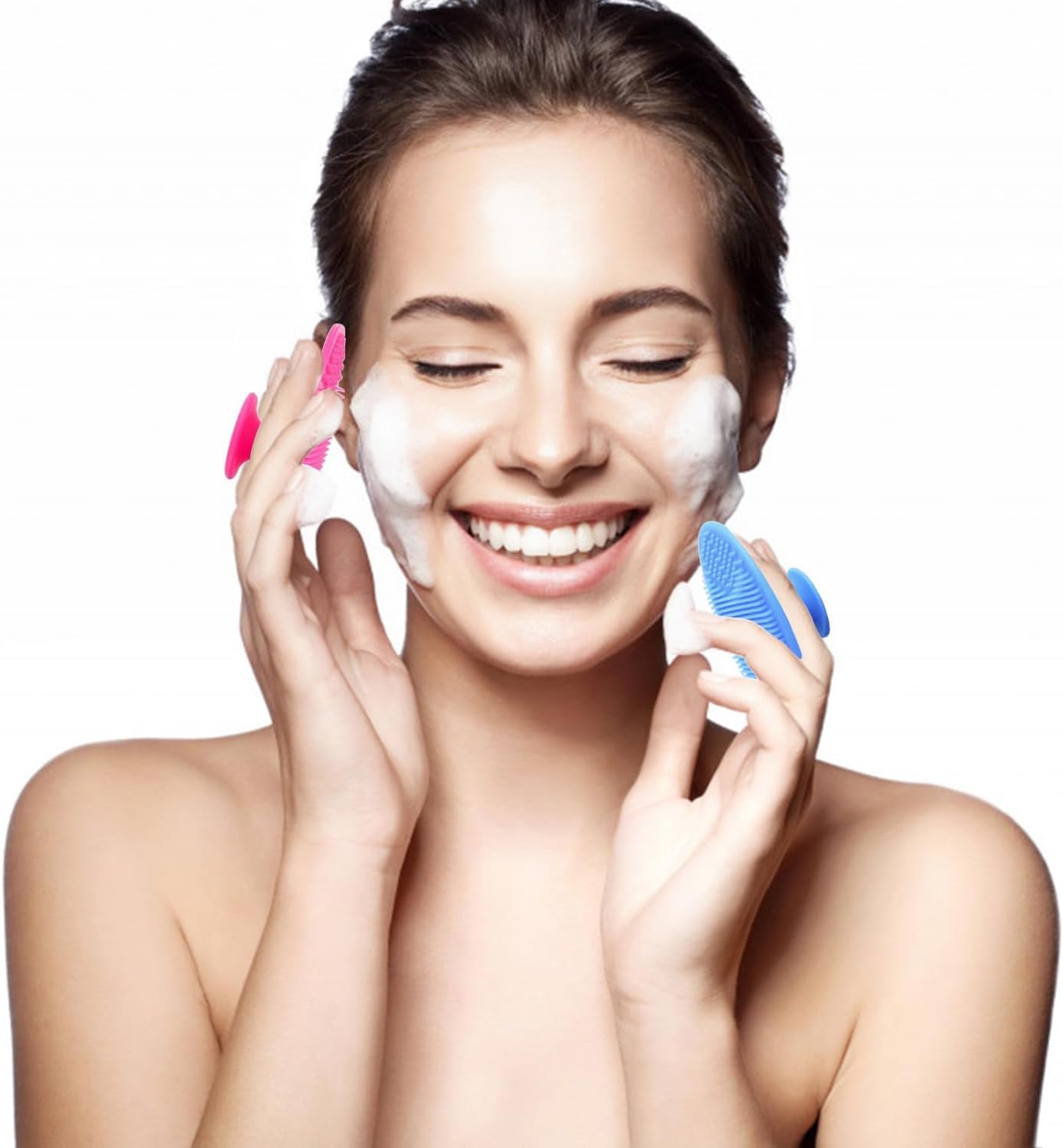 Face Scrubber, Silicone Face Scrubber, Soft Silicone Facial Cleansing Brush Face Exfoliator Blackhead Acne Pore Pad Cradle Cap Face Wash Brush Beauty & Personal Care MR LION