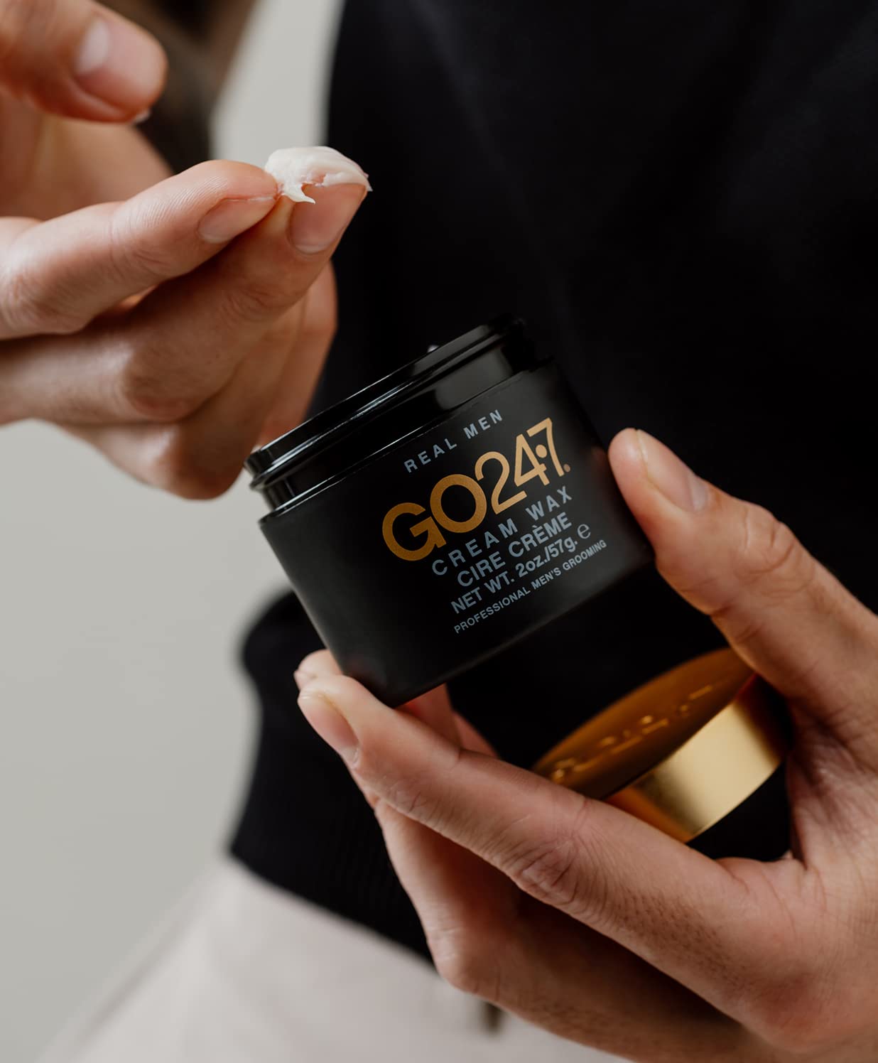 GO247 Cream Wax - Medium Hold, Natural Finish Styling Wax for Men - Defines & Controls with Lightweight Texture - Reactivates with Water - Ideal Beauty & Personal Care GO247