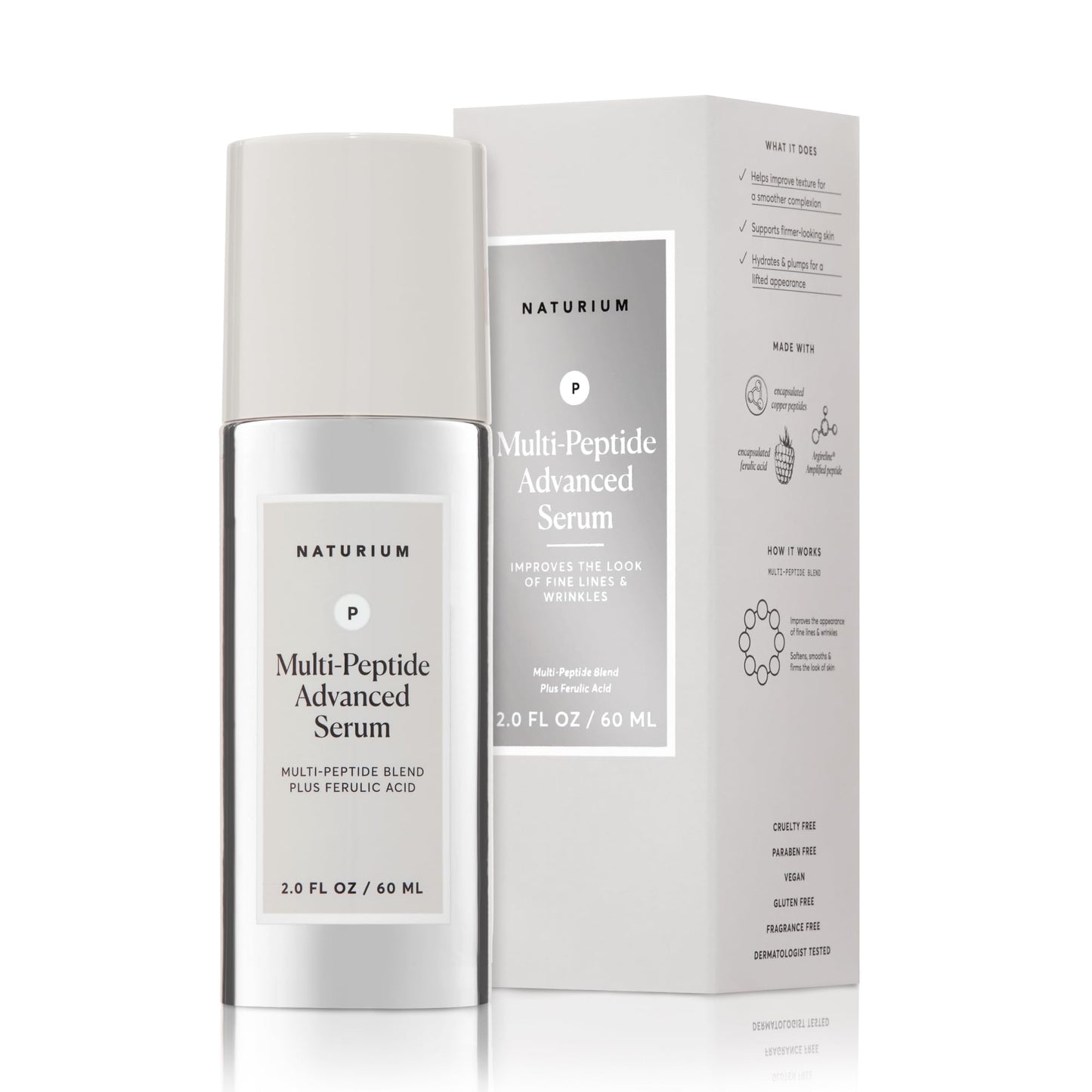 Naturium Multi-Peptide Advanced Serum Jumbo, Firming & Smoothing Face Serum for Fine Lines & Wrinkles with Advanced Multi-Peptide Blend, 2 oz Beauty & Personal Care Naturium