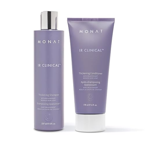 MONAT IR Clinical Thickening Shampoo & Conditioner Set - Hair Strengthening & Volumizing System for Thicker, Fuller-Looking Strands - Natural Hair Beauty & Personal Care MONAT