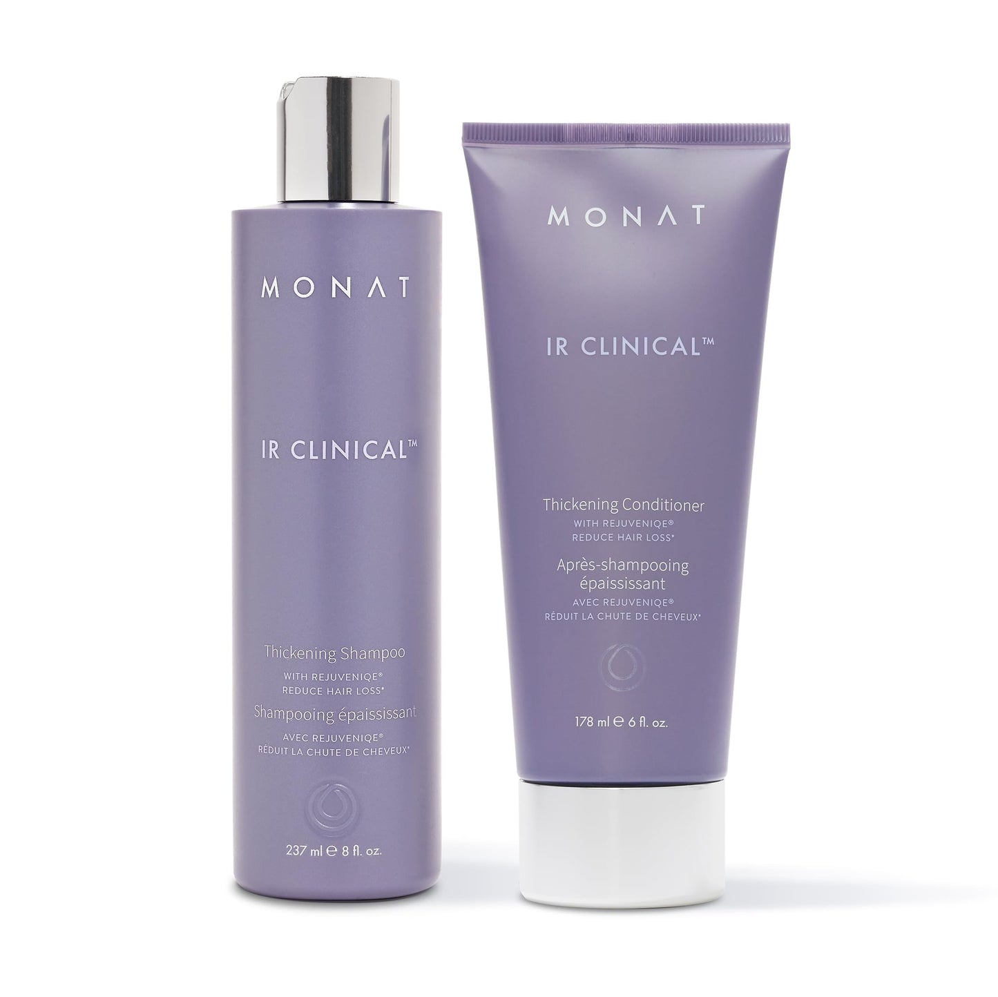 MONAT IR Clinical Thickening Shampoo & Conditioner Set - Hair Strengthening & Volumizing System for Thicker, Fuller-Looking Strands - Natural Hair Beauty & Personal Care MONAT