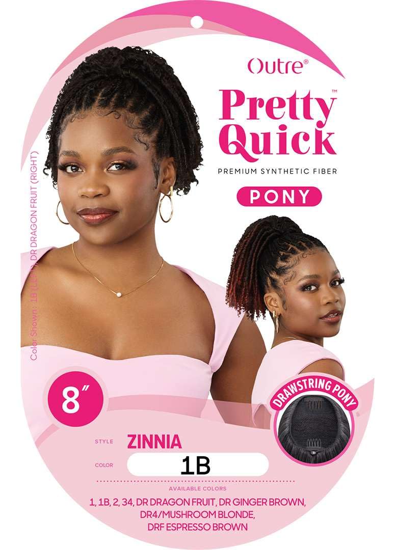 Outre Pretty Quick - Drawstring Pony - Zinnia (OFF BLACK 1B)