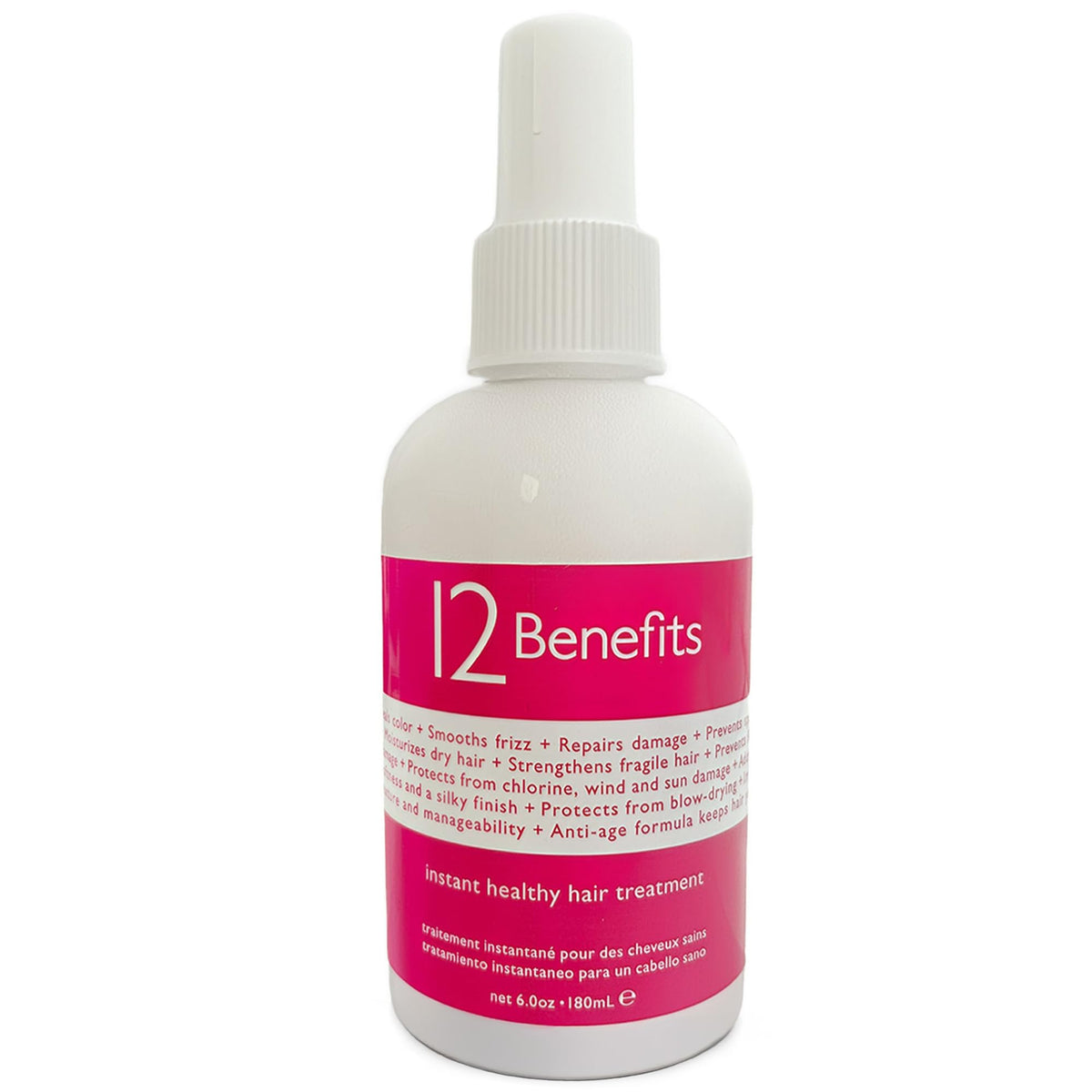 12 Benefits Leave-In Conditioner Spray - Instant Healthy Hair Treatment, Anti-Frizz, Detangles, Strengthens & Repairs, Heat Protection with Quaternium Beauty & Personal Care 12 Benefits