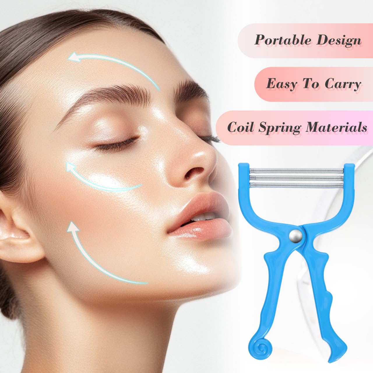 Healvian Portable Facial Hair Remover for Women Facial Threader Spring Face Epilator Beauty and Personal Care Healvian
