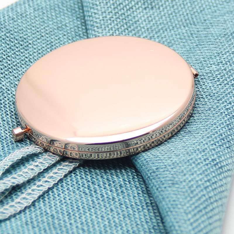 WOOYALIN Magnifying Compact Double-Sided 1X/2X Round Pocket Handheld Travel Makeup Portable Pocket Mirror Rose Glod 5PCS Beauty & Personal Care WOOYALIN