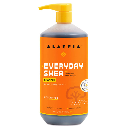 Alaffia EveryDay Shea Shampoo, Unscented, Gentle Cleansing Shampoo for Normal to Dry Hair. Made with Fair Trade Unrefined Shea Butter, No Parabens or Beauty & Personal Care Alaffia