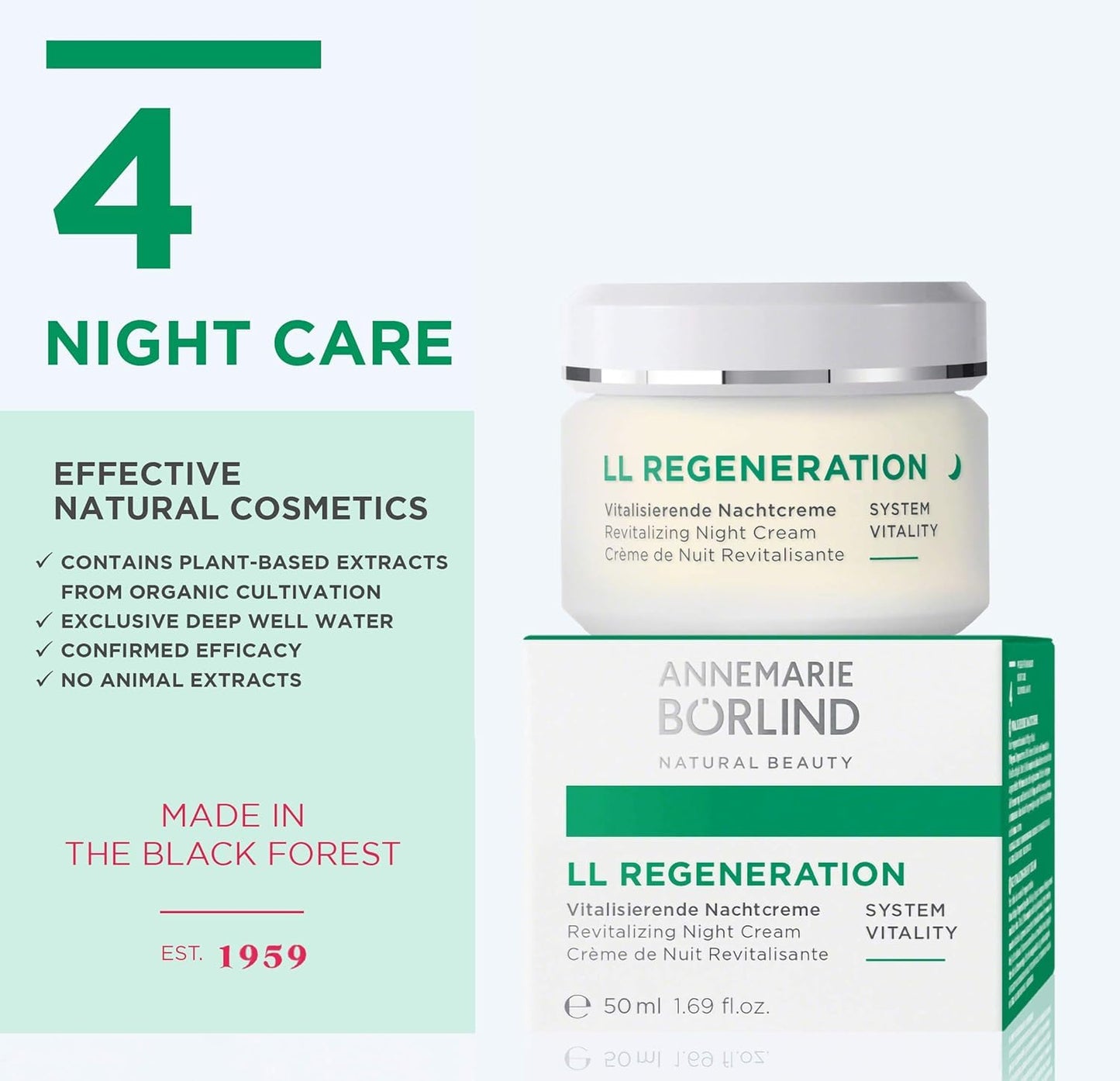 ANNEMARIE BÖRLIND - LL REGENERATION Revitalizing Night Cream - Natural Anti Aging Vitamin C, E and Retinoid Face Cream for Visibly Firmer and Wrinkle Beauty & Personal Care ANNEMARIE BÖRLIND