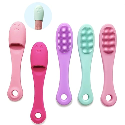 5-Pack Soft Silicone Manual Facial Cleansing Brushes, Face Scrubber Cleanser Brush for Gently and Effectively Cleaning, Removing Blackheads Beauty & Personal Care KATPOSIN