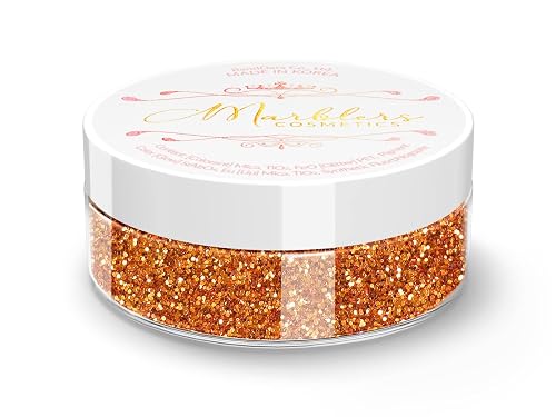 MARBLERS Twinkle Face & Body Glitter [Copper] 0.18oz (5g) | Fine | Non-Toxic | Vegan | Cruelty-Free | Festival, Rave & Party Makeup | Eye, Hair, Nail Beauty & Personal Care MARBLERS
