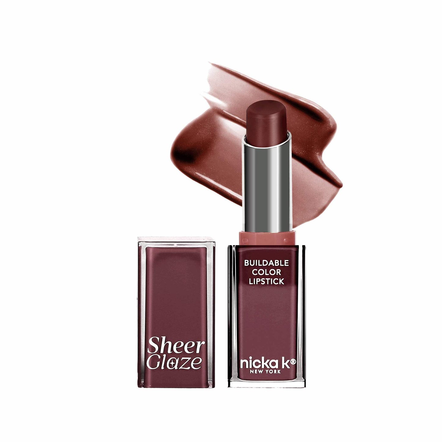 NICKA K NEW YORK Sheer Glaze Lipstick (LSSG01 Cocoa Brown) Beauty & Personal Care NICKA K NEW YORK