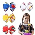 4pcs Back to School Hair Bows Clips for Girls - Yellow Apple Pen Blackboard Barrette, Colorful Hair Bow Accessories for First Day of School Beauty & Personal Care Threetols