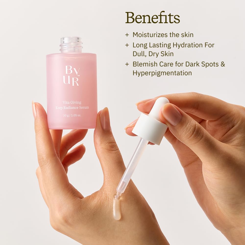 ByUR Vita Giving Keep Radiance Serum - Dark Spots & Hyperpigmentation, Brightening & Hydrating for Dry, Dull Skin, Hyaluronic Acid, Niacinamide Beauty & Personal Care ByUR