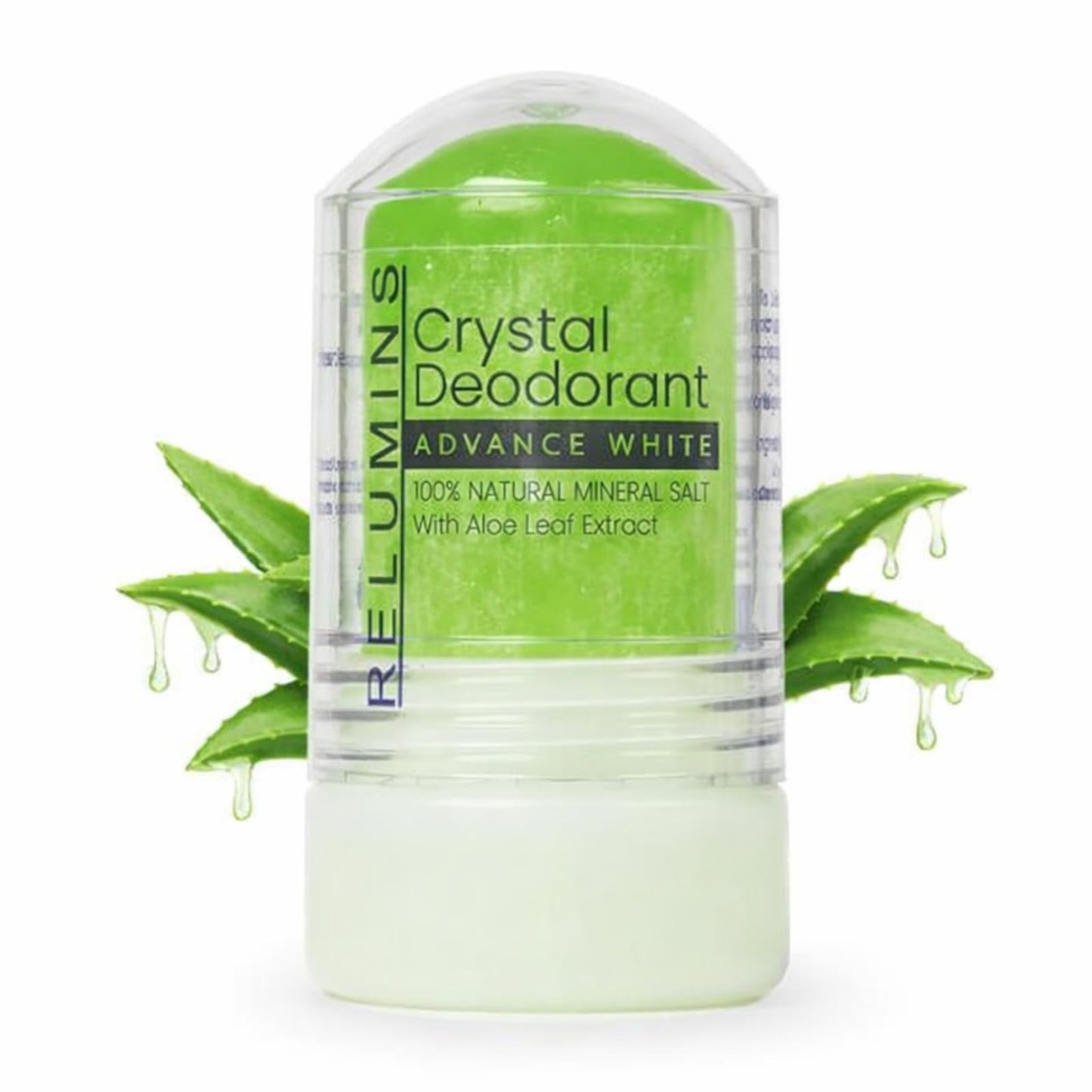 Relumins Aloe Vera Crystal Deodorant, All-Natural Mineral Salt Roll-On, Non-Staining, Non-Irritating, Aluminum-Free, Hydrating Deodorant with Cooling Beauty and Personal Care Relumins