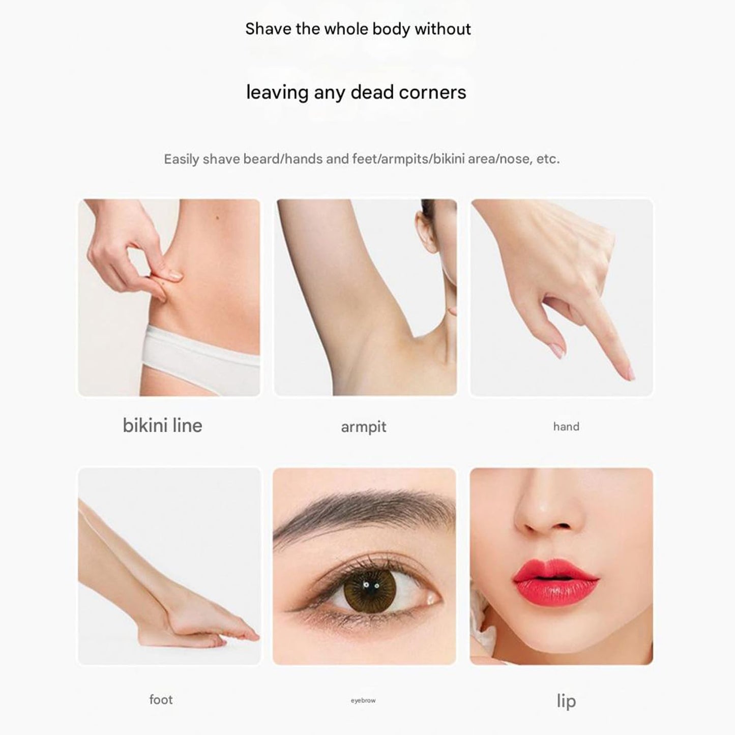 ZEXKENS Electric Eyebrow Trimmer Small Eyebrow Epilator Portable Face Hair Shaver Lip Nose Removal Women Rechargeable Nose Beauty and Personal Care ZEXKENS