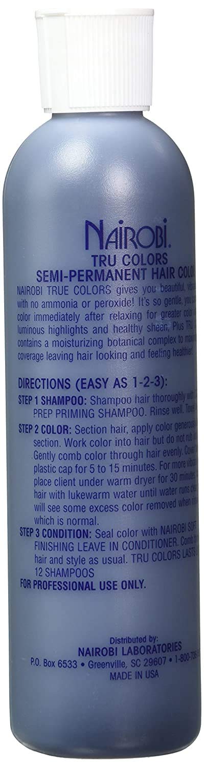 Nairobi Tru Colors Semi Permanent Hair Color No.2 Indigo (Blue/Black) for Unisex, 8 Ounce Beauty & Personal Care N'iceshop