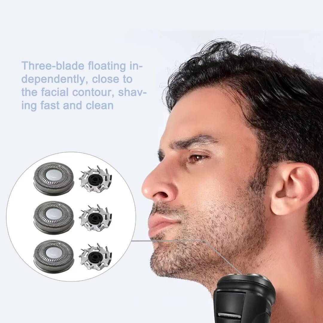 2024 Upgraded 3Pcs Shaver Replacement Blades with Clean Brush For SweetLF Electric Shavers SWS7105 and SWS7105BK Beauty and Personal Care USonline911